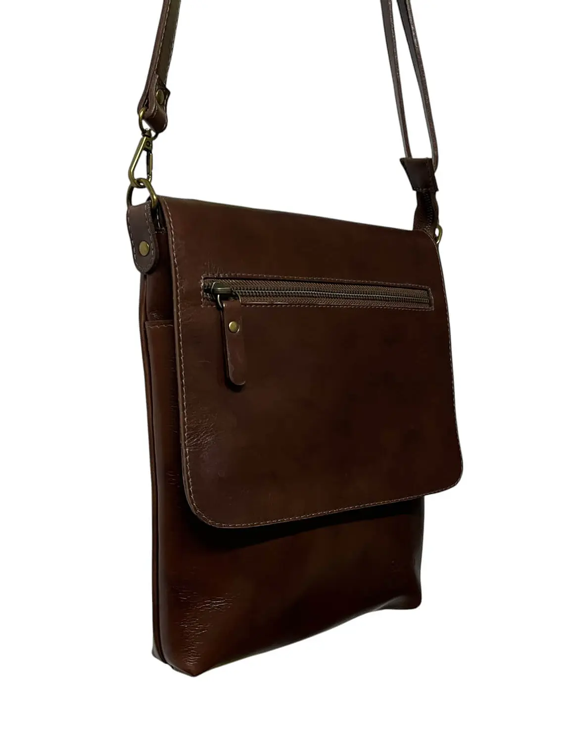 Morral de cuero YANIS castaño 2