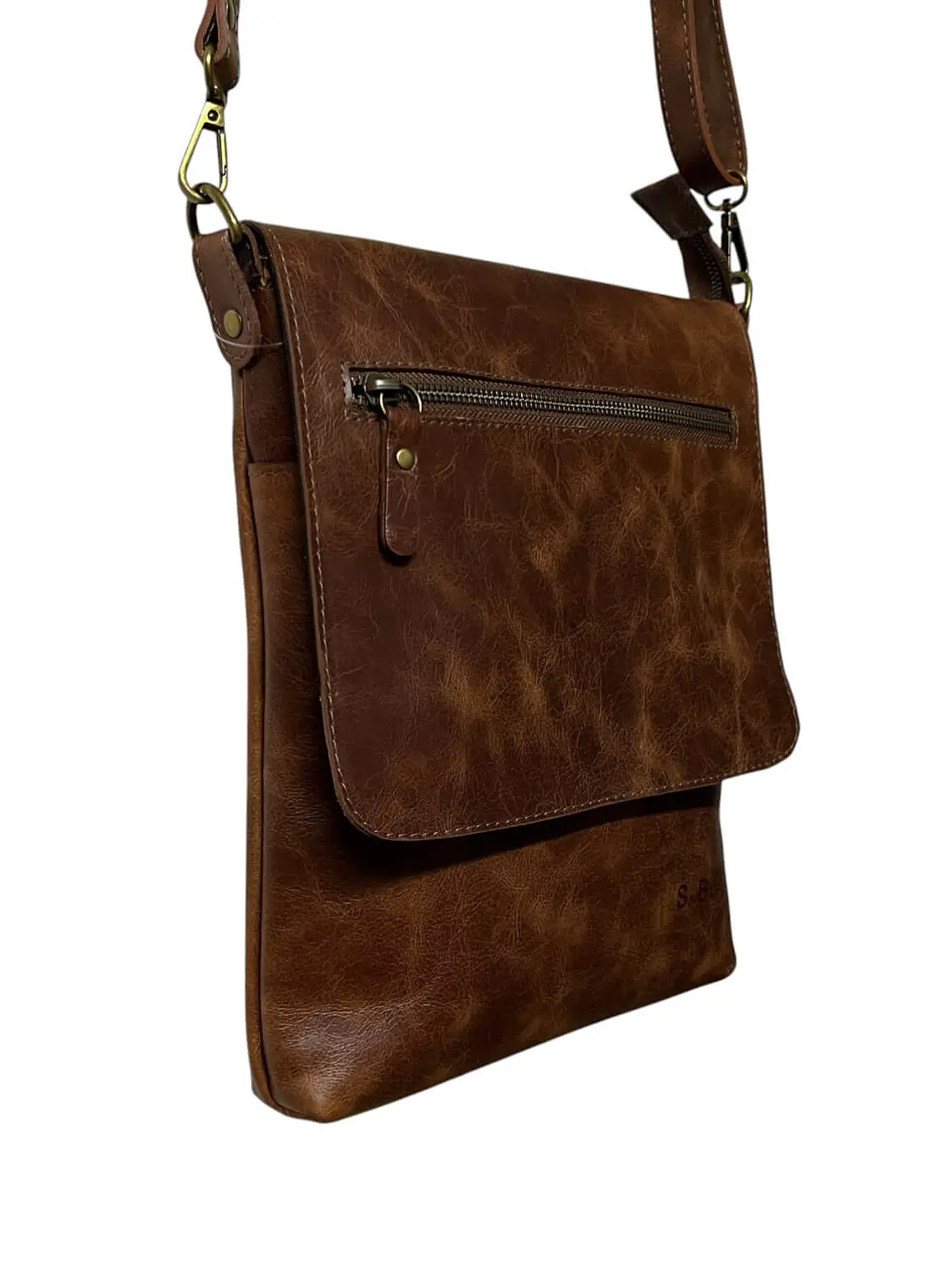 Morral de cuero YANIS almendra 3