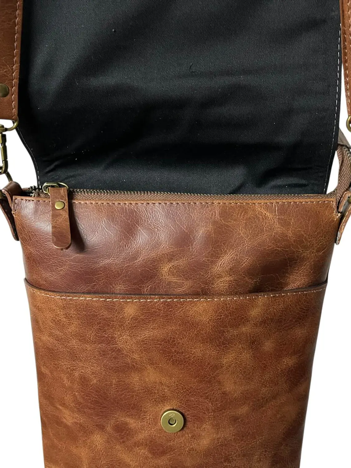Morral de cuero YANIS almendra 7