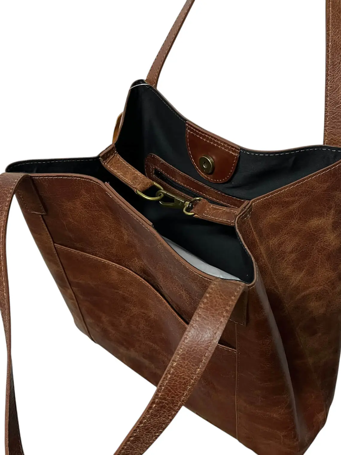 Cartera de Cuero BLIS almendra 2