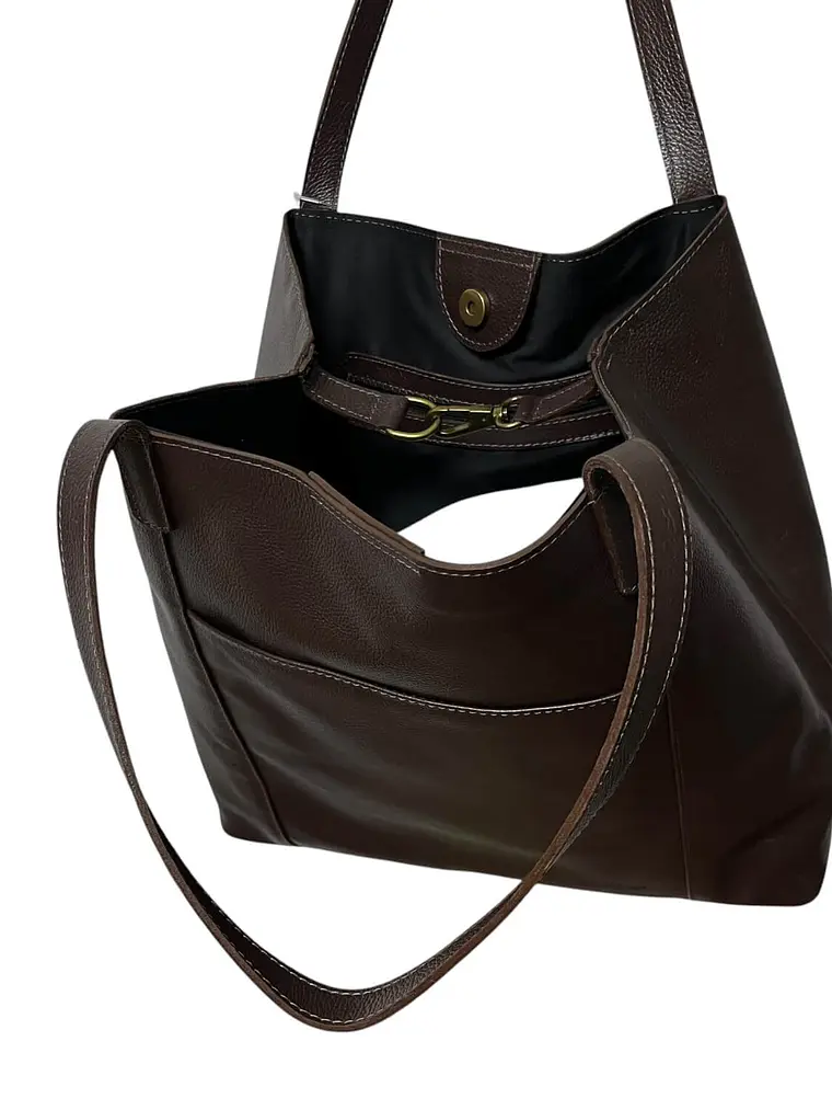 Cartera de Cuero BLIS chocolate 2