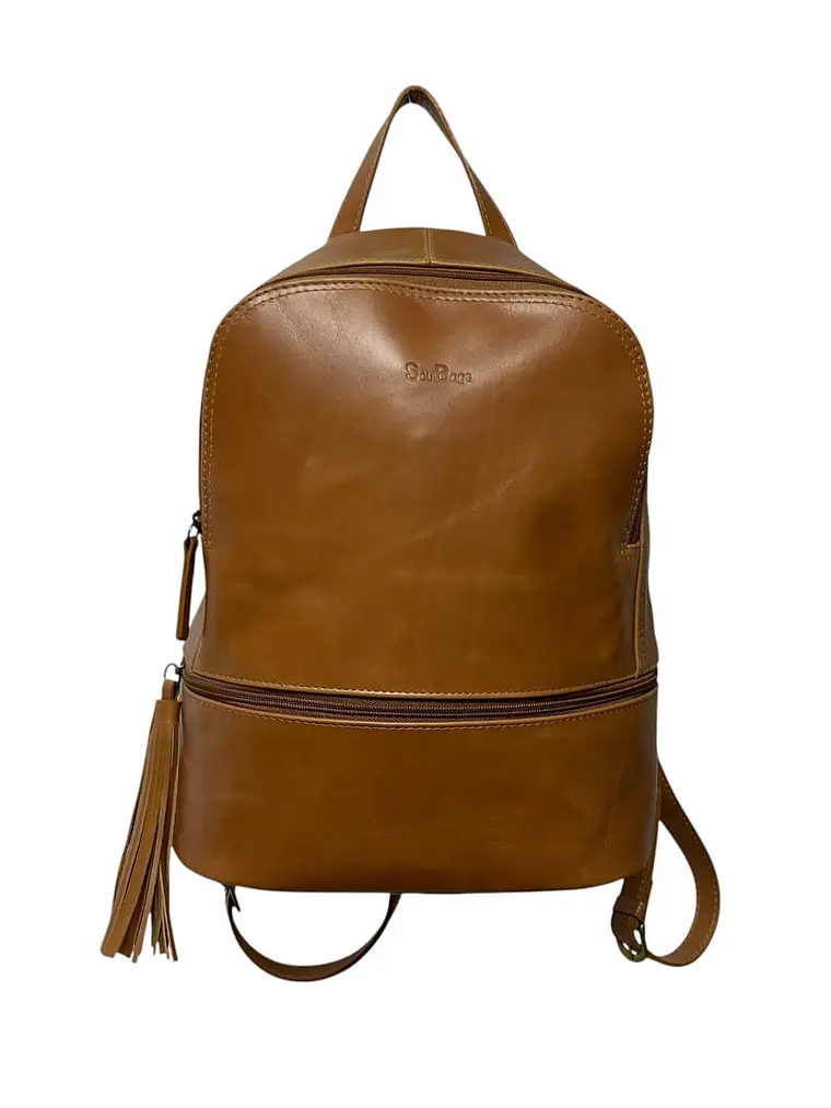 Mochila de Cuero BLAIRE camel 1