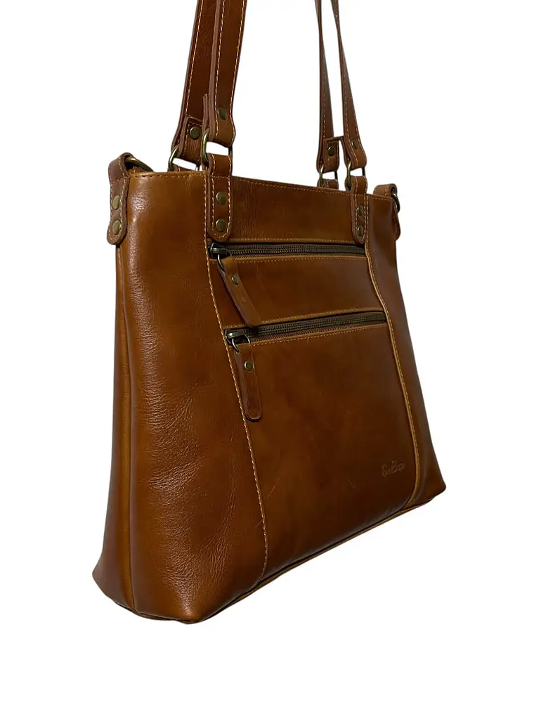 Cartera de Cuero SOLANGE curry 2