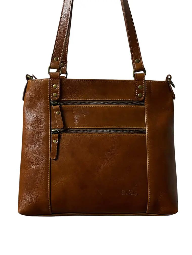 Cartera de Cuero SOLANGE curry 7