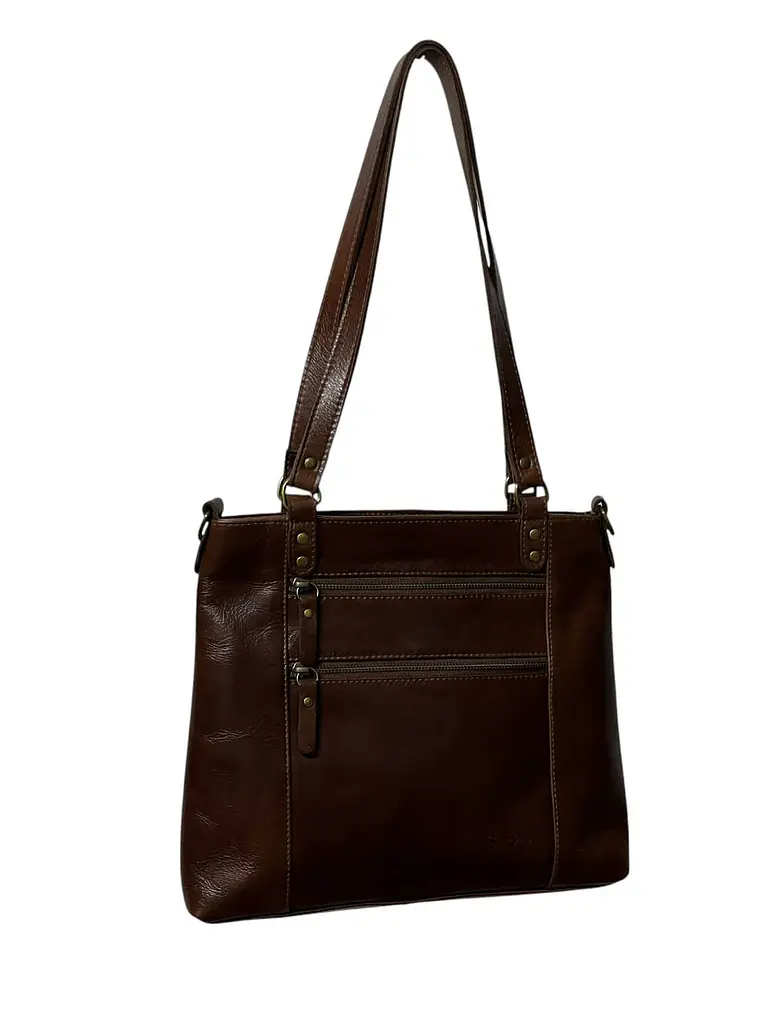 Cartera de Cuero SOLANGE Castagno 4