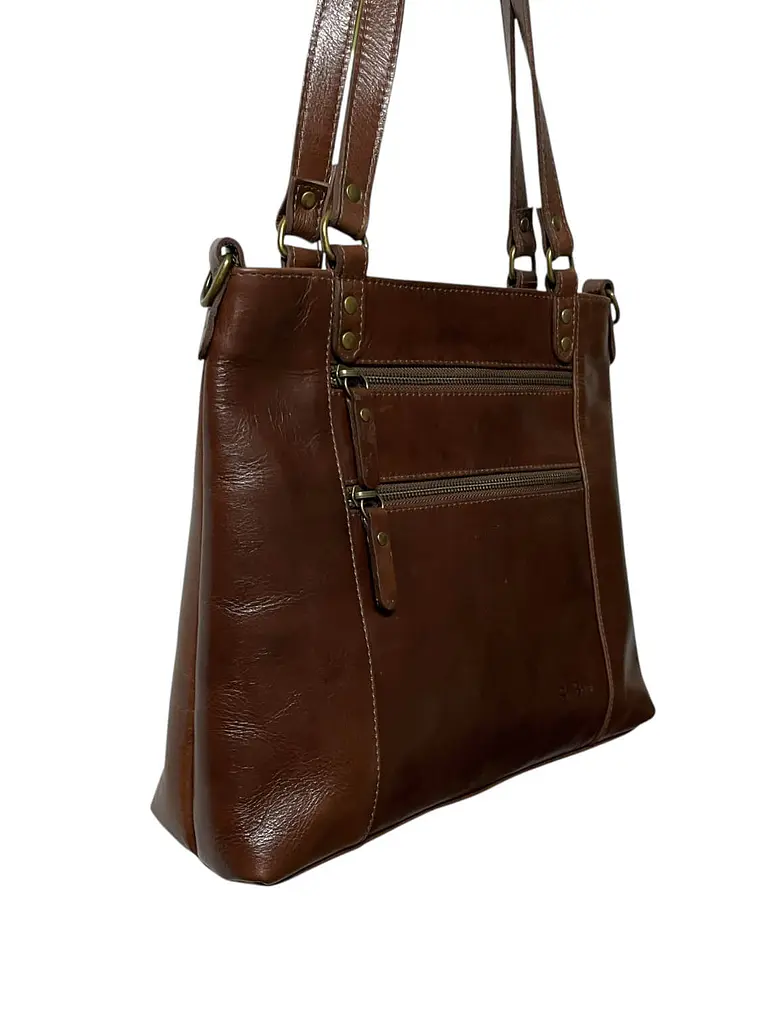 Cartera de Cuero SOLANGE Castagno 3