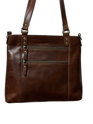 Cartera de Cuero SOLANGE Castagno