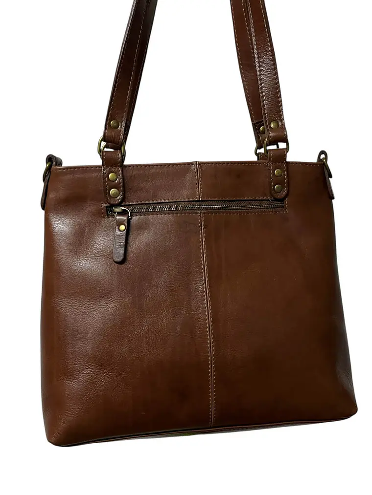 Cartera de Cuero SOLANGE Castagno 7