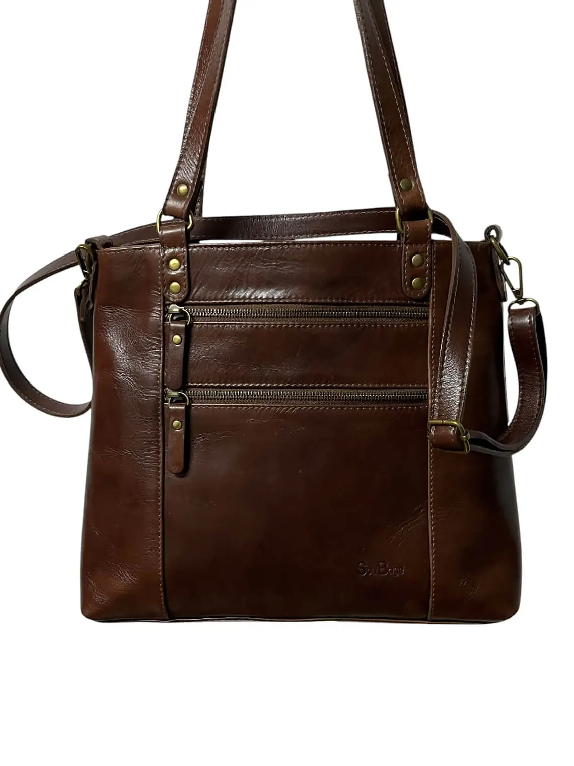 Cartera de Cuero SOLANGE Castagno 1