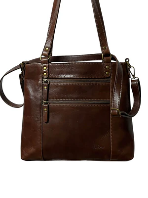 Cartera de Cuero SOLANGE Castagno