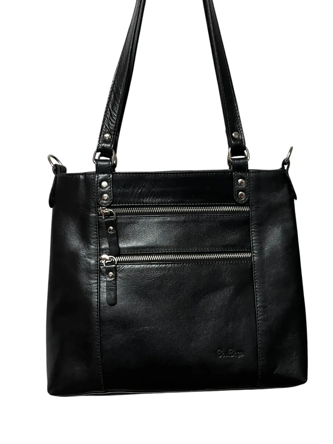 Cartera de Cuero SOLANGE negro 1