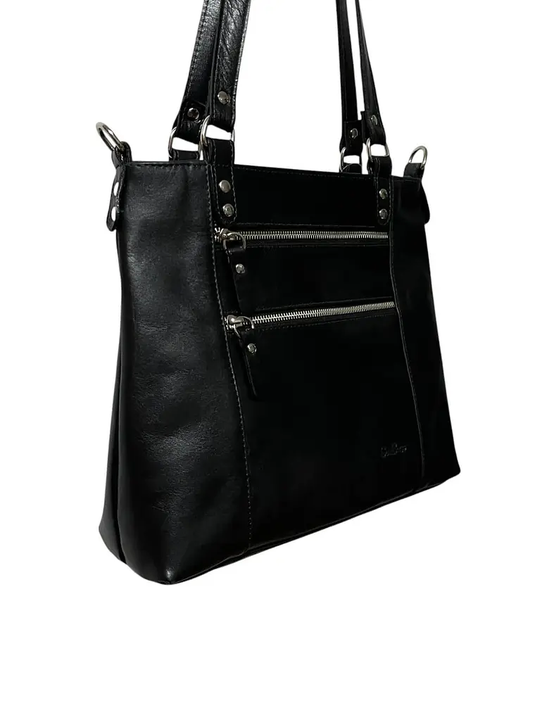Cartera de Cuero SOLANGE negro 2