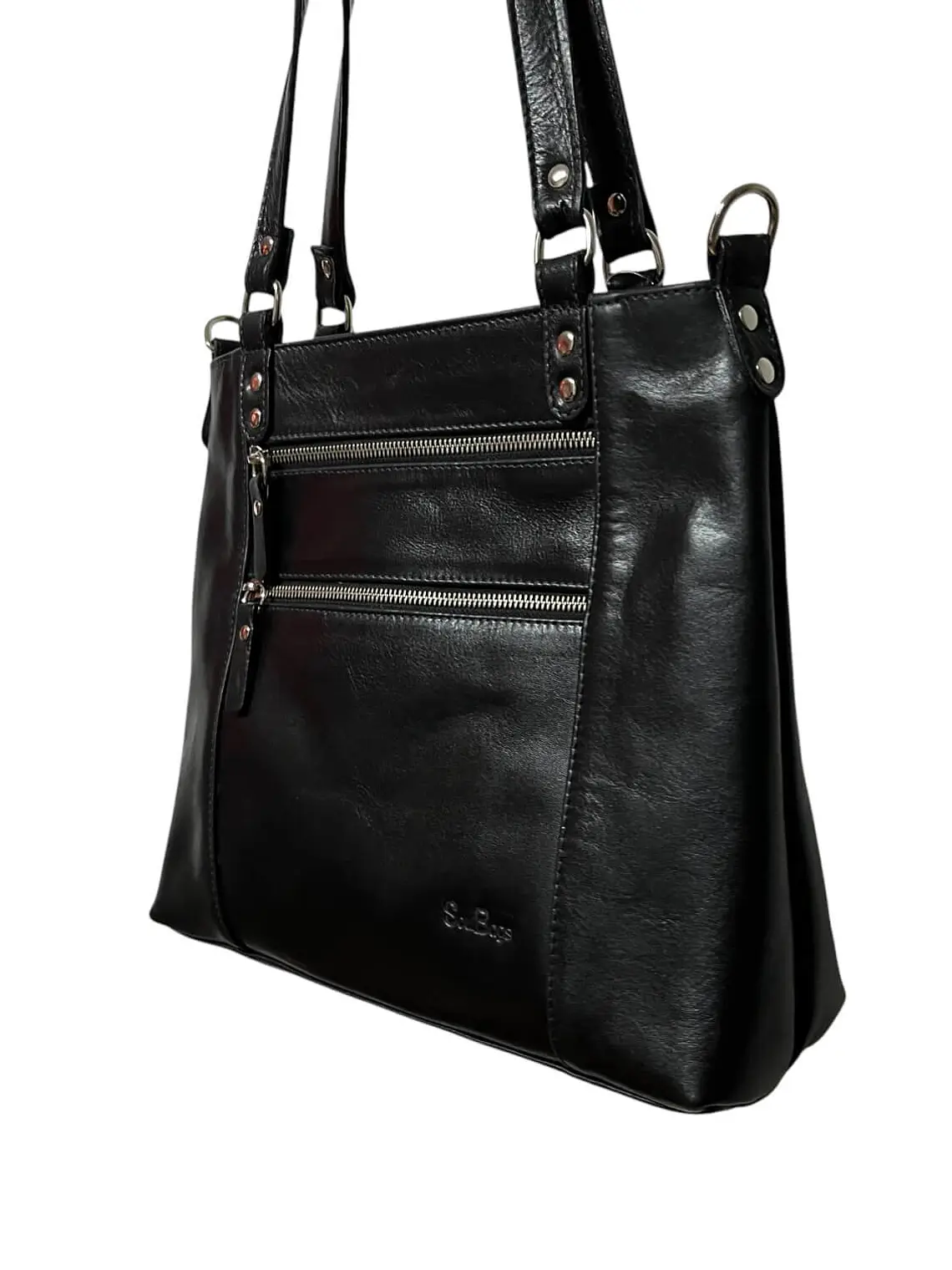 Cartera de Cuero SOLANGE negro 4