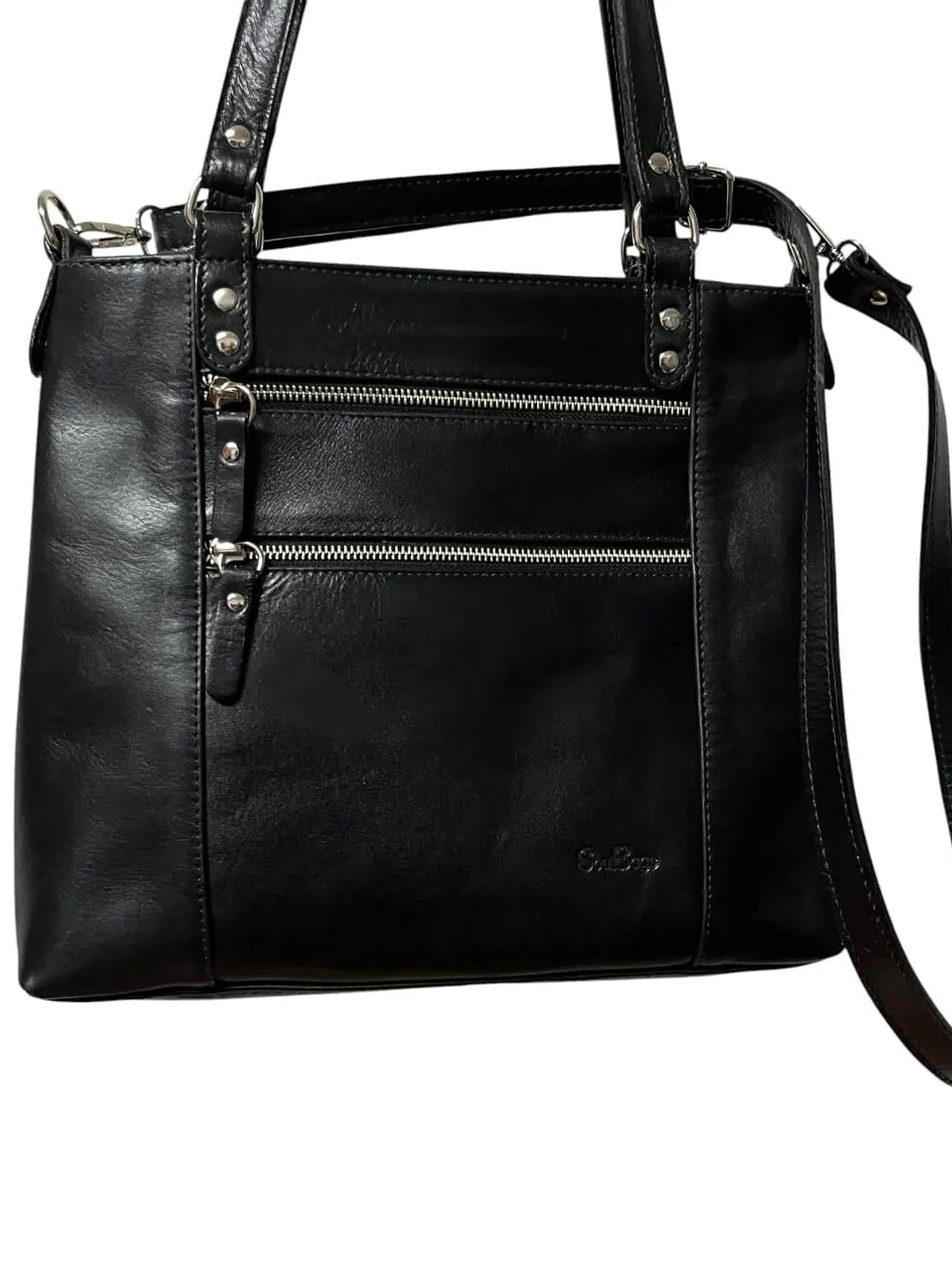 Cartera de Cuero SOLANGE negro 6
