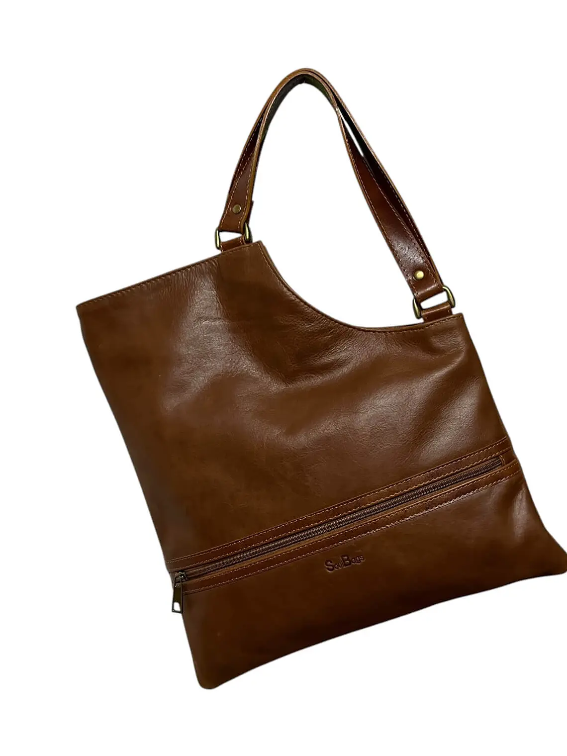 Cartera de Cuero IGNACIA castagno 1
