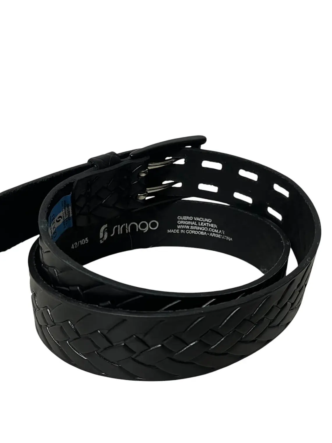 Cinturón de cuero OLAV negro 3
