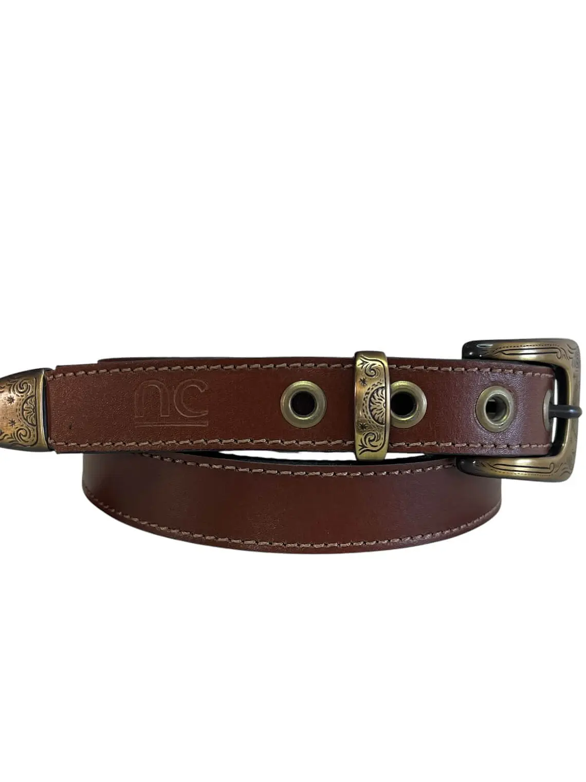CINTURON DE CUERO YURI cognac 1
