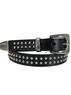 CINTURON DE CUERO LISSETTE negro