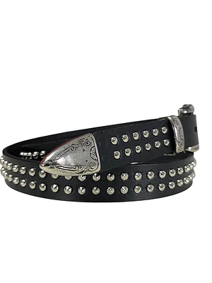 CINTURON DE CUERO LISSETTE negro
