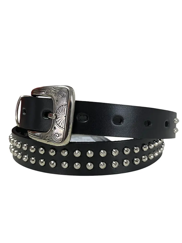 CINTURON DE CUERO LISSETTE negro 3