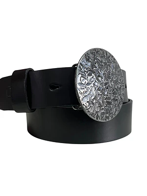 CINTURON DE CUERO INGA negro