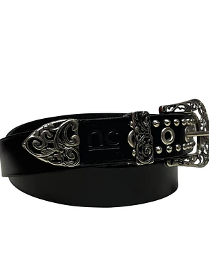 CINTURON DE CUERO INGER negro