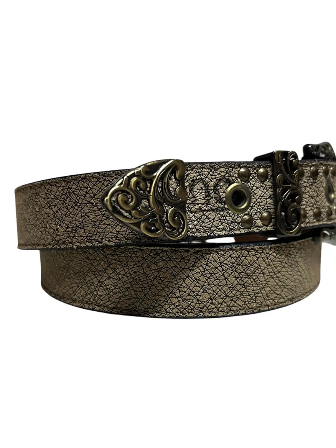 CINTURON DE CUERO INGER café bronce 2