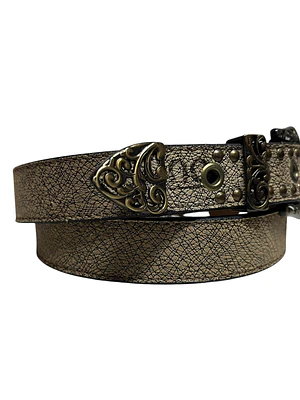 CINTURON DE CUERO INGER café bronce