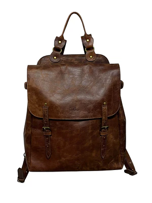 Mochila de Cuero PEDRO PABLO almendra