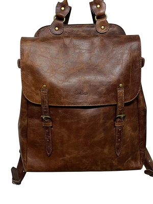 Mochila de Cuero PEDRO PABLO almendra