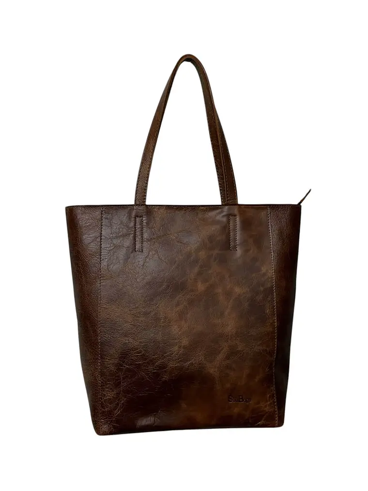 Cartera de Cuero IRINA almendra 1
