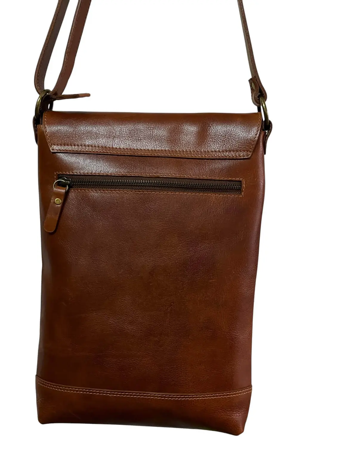 Morral de Cuero LUCIA curry 5
