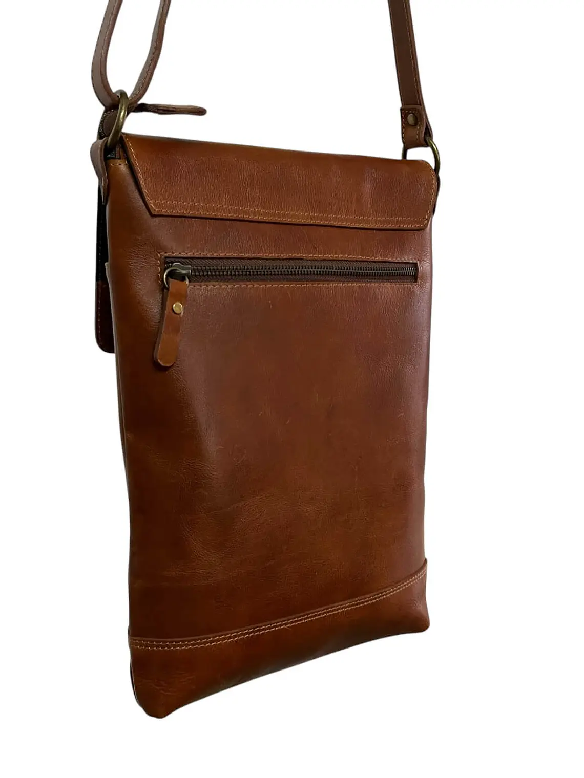 Morral de Cuero LUCIA curry 6