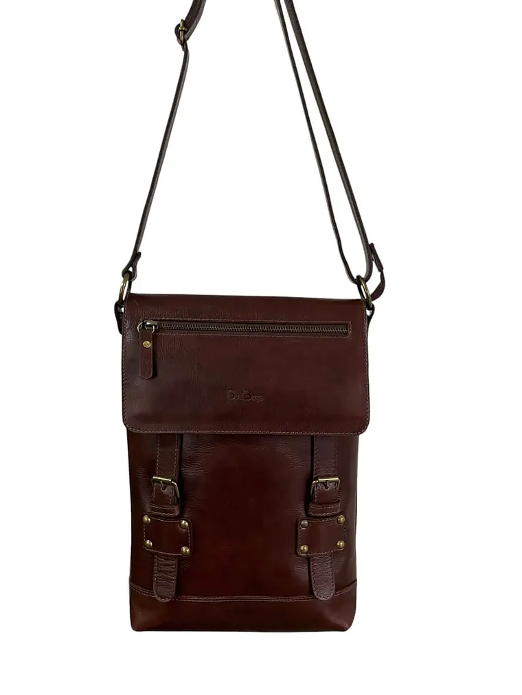 Morral de Cuero LUCIA castagno 1