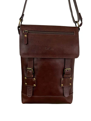 Morral de Cuero LUCIA castagno