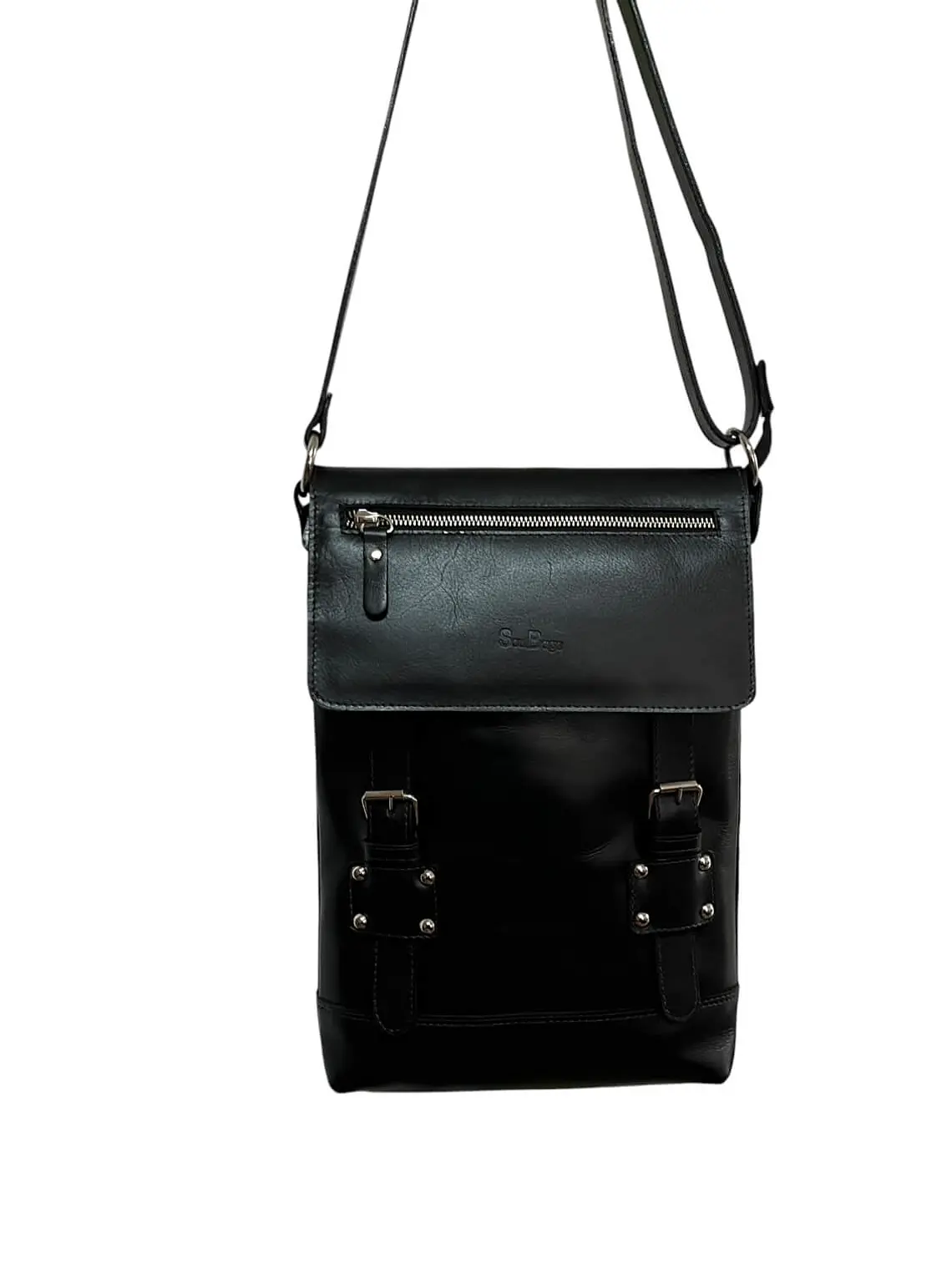 Morral de Cuero LUCIA negro 2