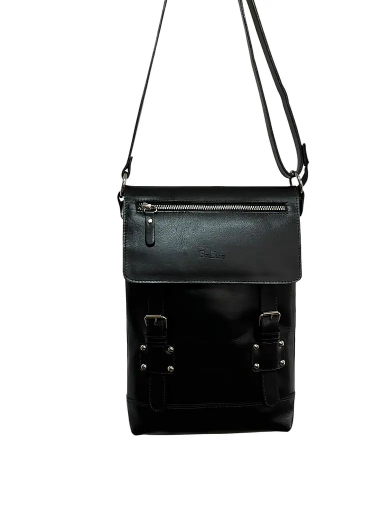Morral de Cuero LUCIA negro 2