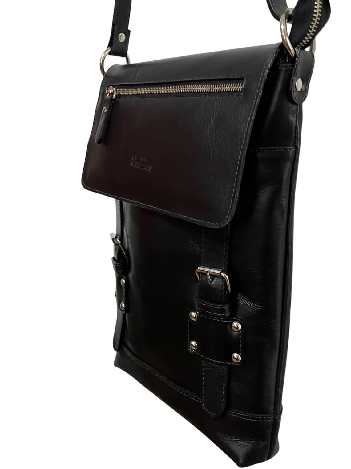 Morral de Cuero LUCIA negro 3