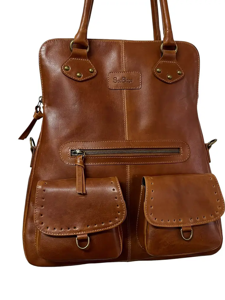 Cartera de Cuero HAYDEE curry 3