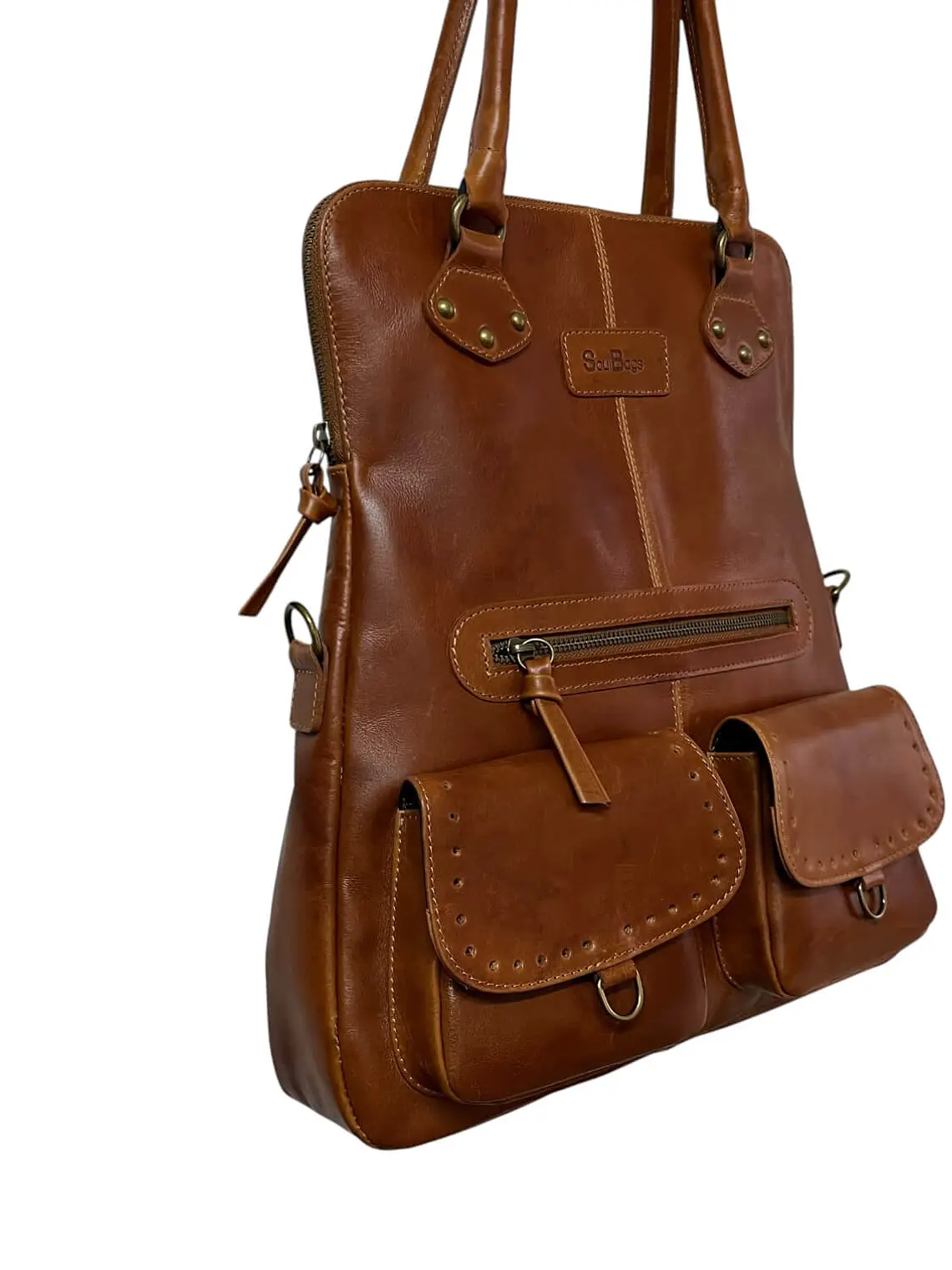 Cartera de Cuero HAYDEE curry 2