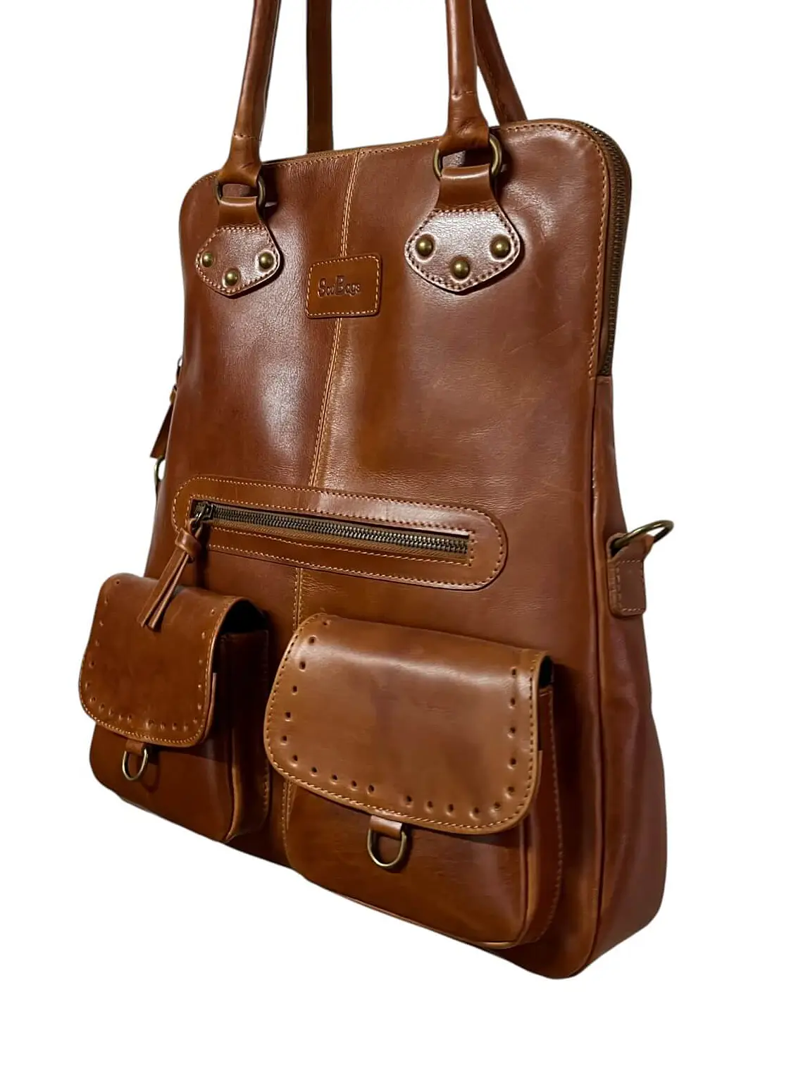 Cartera de Cuero HAYDEE curry 4