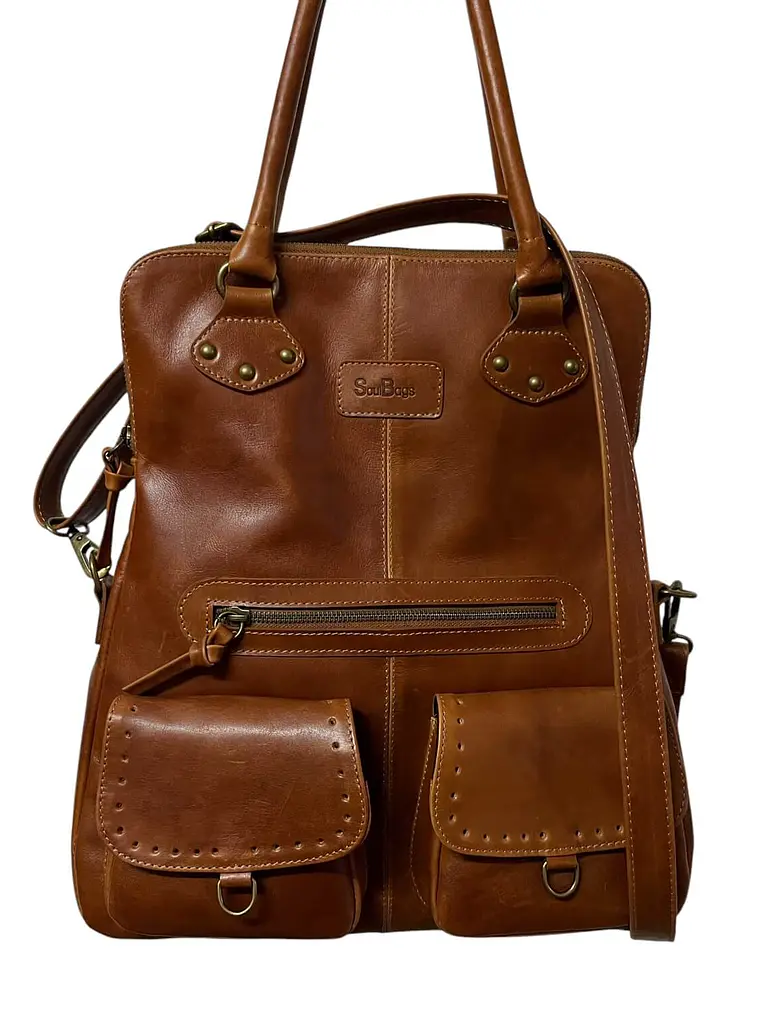 Cartera de Cuero HAYDEE curry 1