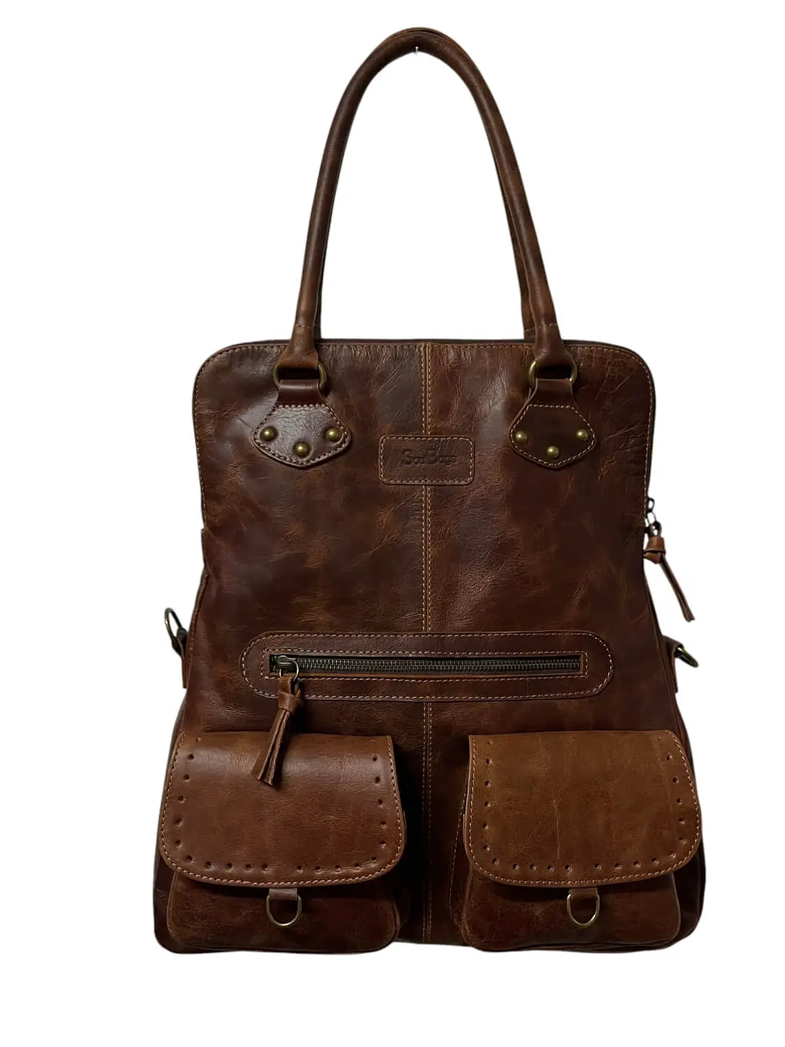 Cartera de Cuero HAYDEE almendra 4