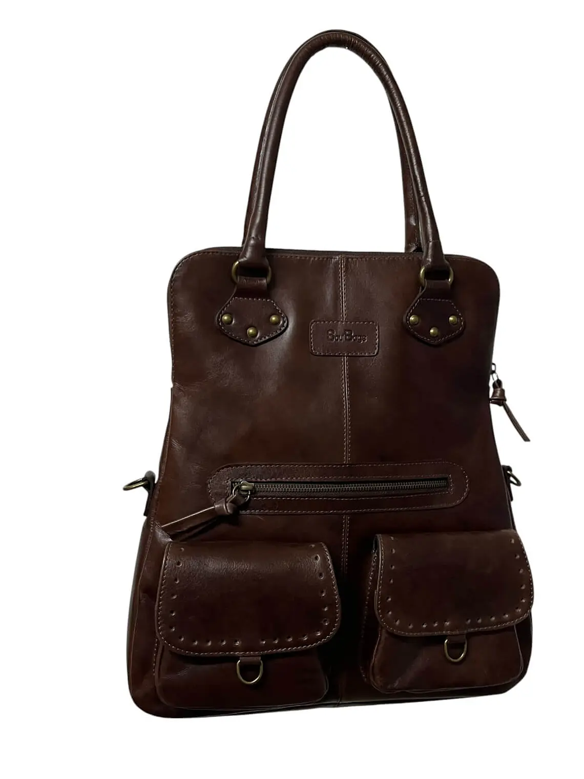 Cartera de Cuero HAYDEE castaño 1