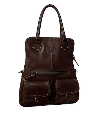 Cartera de Cuero HAYDEE castaño