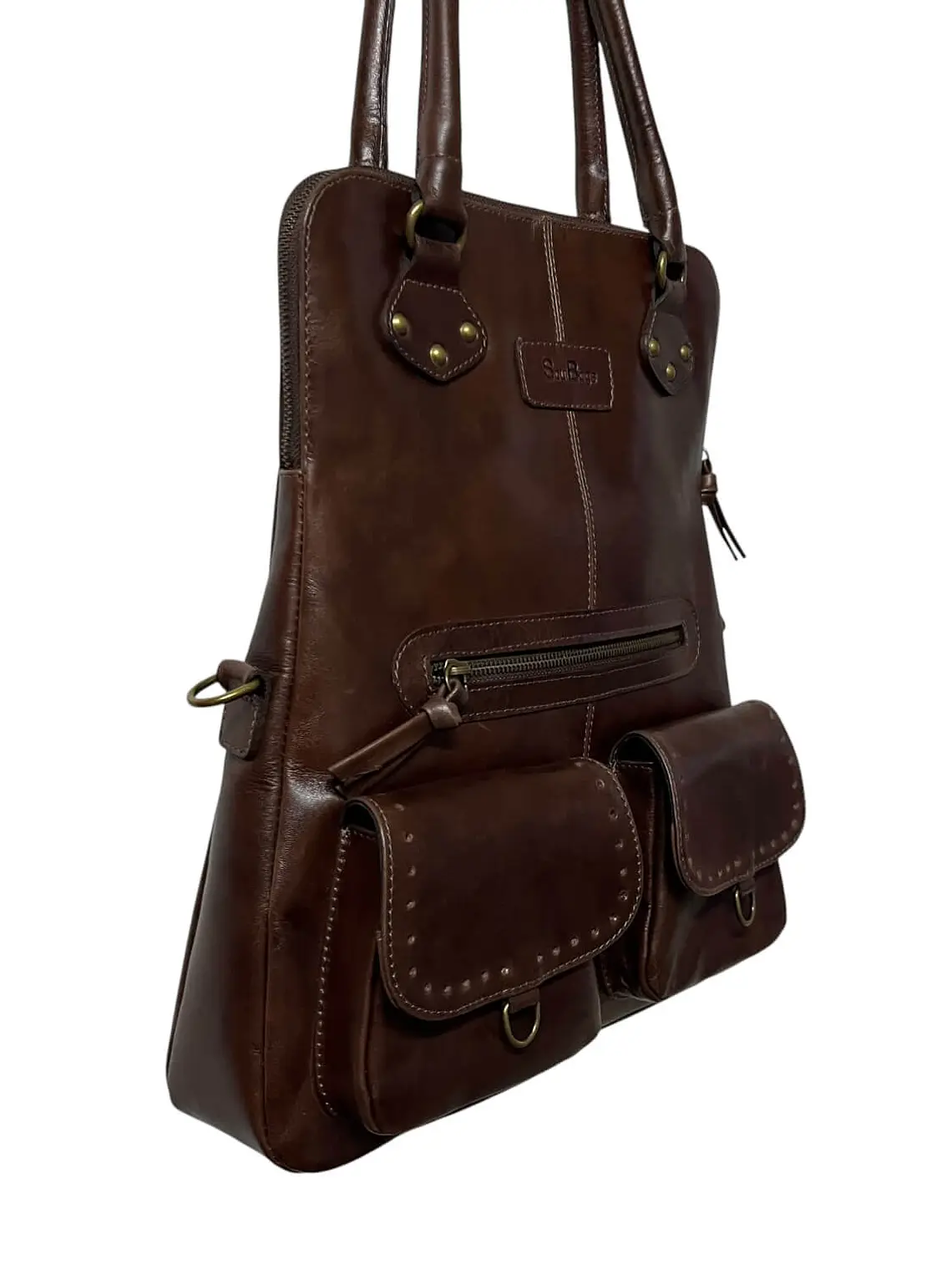 Cartera de Cuero HAYDEE castaño 8