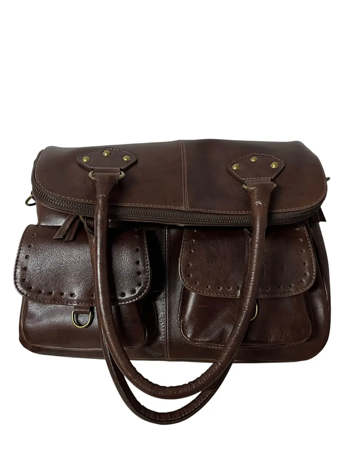 Cartera de Cuero HAYDEE castaño 4