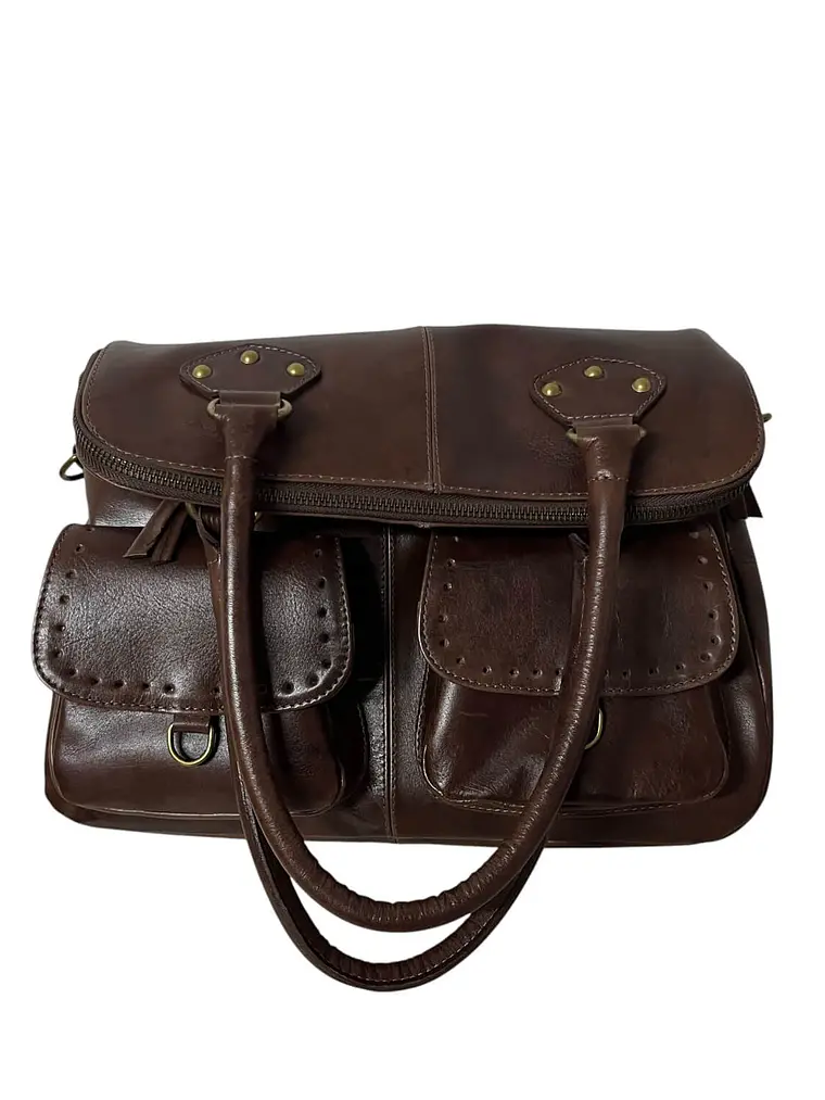 Cartera de Cuero HAYDEE castaño 4
