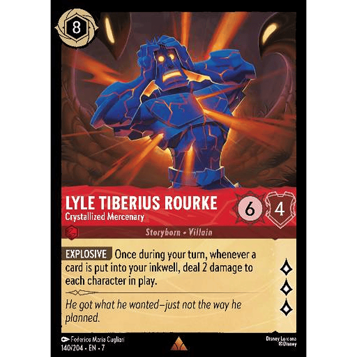140/204 Lyle Tiberius Rourke - Crystallized Mercenary 1