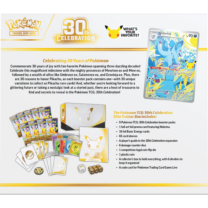 Pokémon 30th Celebration ETB | Elite Trainer Box Chile 2